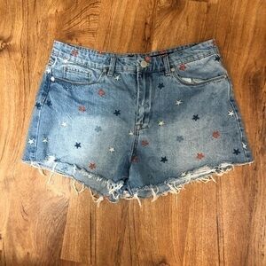 Blank NYC The Barrow Denim Shorts, Stars, Pre loved. Great cond. US Size 10/12